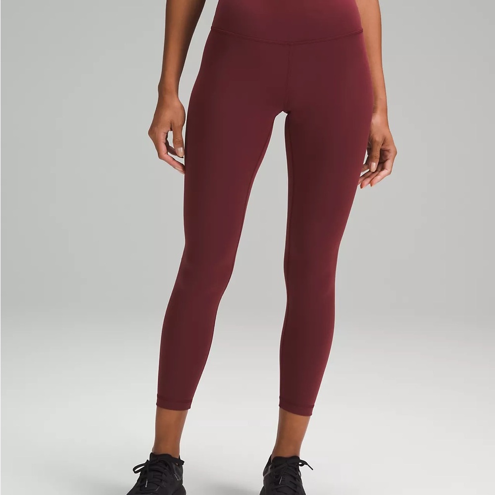 Lululemon Wunder Train High-Rise Tight 25” size 4 Red Merlot